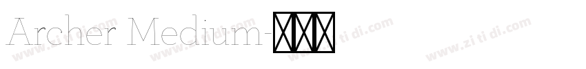 Archer Medium字体转换